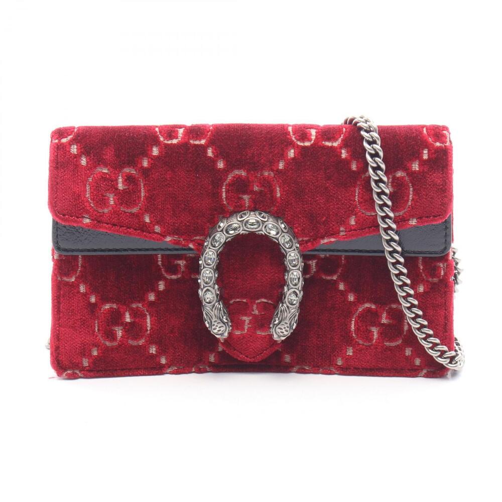 Gucci Dionysus Leather Shoulder Bag Red Black